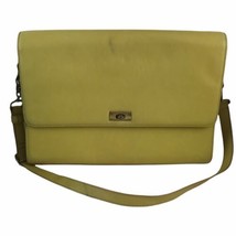 J. CREW Leather Envelope Flap Crossbody Bag Purse Yellow 2012 Style 12425 U54 - £14.94 GBP