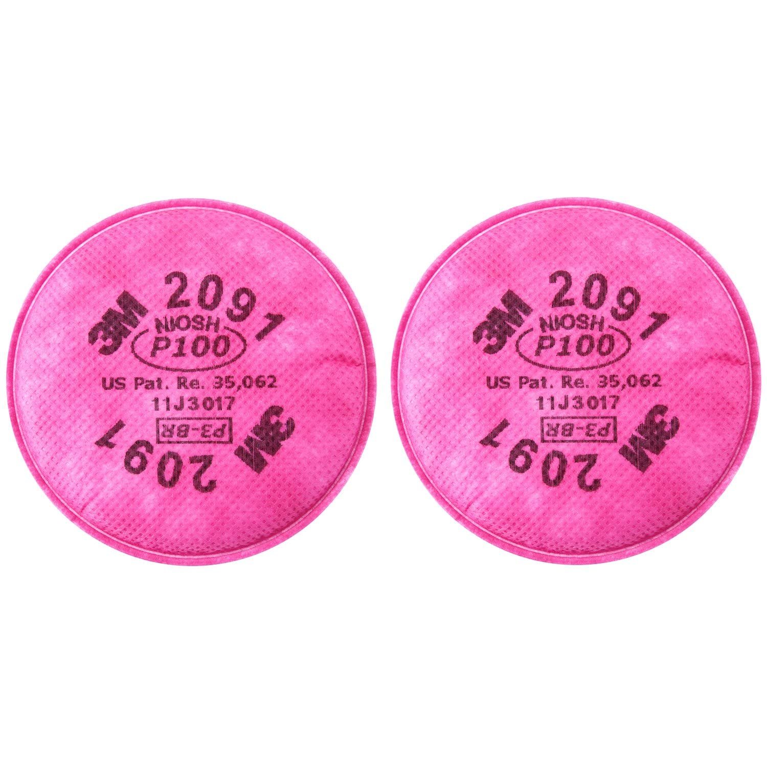 3M 2091 P100 Particulate Filter, 12 Pairs