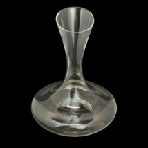 Blown Glass Wine Decanter Modern Angle Cut Oblique Rim Handmade in Poland 11&quot; - £20.42 GBP