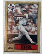 Ruben Sierra Signed Autographed 1987 Topps Baseball Card - Texas Rangers - $15.00