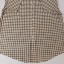 Towncraft Men's L Brown Cotton Blend Plaid Short Sleeve Button Down Wrinkle Free image 14