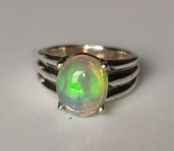 Natural Certified Opal Ring Handmade Engagement Opal 925 Sterling Silver Ring  - £97.29 GBP