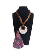 Vintage Tribal Abalone Shell Necklace - Beaded Multi-String, Bohemian, 1... - $18.70