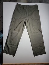 Carhartt Scrub Pants Mens Medium Cargo Rip Stop Medical Nurse Work 34x29 Olive - $12.00