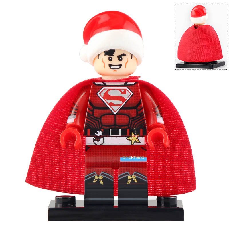 Santa Superman DC Superhero Lego Compatible Minifigure Brick Toys Gift