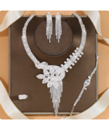 Luxury Flowers Rhinestone Bridal Jewelry Sets - £39.33 GBP