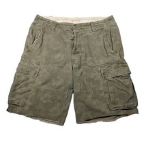 Arizona Jean Co Cargo Shorts Size 38 Gray Floral Button Flap Pockets Dis... - £28.16 GBP