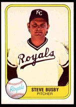 Kansas City Royals Steve Busby 1981 Fleer Baseball Card #33 nr mt - $0.50