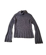 Alpine Design  Brown chunky  Cable knit turtleneck wool bland sweaterSz M - £27.33 GBP