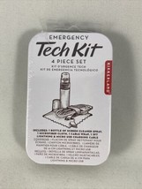 Kikkerland Emergency Tech Kit, 4 Piece Set Lightning, Micro USB Connector In Tin - £5.30 GBP