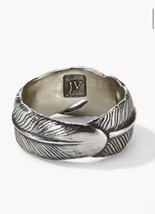 John Varvatos Sterling Silver Feather Ring. Sterling Silver  Men’s  Ring. 15 - £274.72 GBP