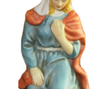 Vintage Ceramic Nativity Mary Kneeling Hand over Heart  ~4&quot; Replacement ... - $12.34