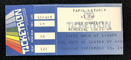 Papal Liturgy Ticket Stub September 15 1987 @ Los Angeles Memorial Coliseum - £19.77 GBP