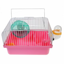 Portable Traveler Dwarf Hamster Cage Gerbil Habitats with Wheel Easy Cle... - £14.93 GBP