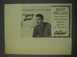 1956 Capitol Records Ad - Tennessee Ernie Ford this Lusty Land - £14.50 GBP