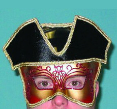 Carnival Mask French Captain Mardi Gras Mask New Years Eve Masquerade Ba... - £11.91 GBP