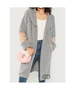 Shein Grey Tan Popcorn Full Length Coat Size XS - $24.74