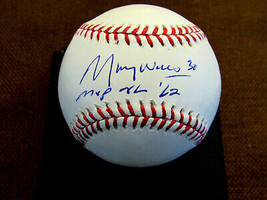Maury Wills Mvp Nl 1962 La Dodgers 2ND Baseman Signed Auto Oml Baseball Jsa - £93.44 GBP