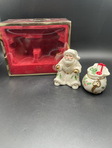 Lenox Santa &amp; Toy Bag Salt &amp; Pepper Holiday in Box Toy Gifts - $23.06