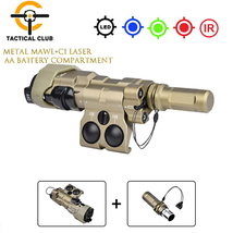 WADSN MAWL C1+ AA Battery Version Green IR Laser Red Dot Ray Metal Extended Tail - £54.69 GBP+