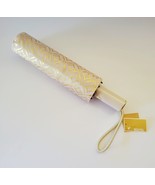 Michael Kors Travel Umbrella Push Button Folding Pale Gold Multi 35F4GTFN1M - $57.67