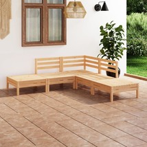 5 Piece Garden Lounge Set Solid Pinewood - £132.28 GBP