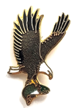 Eagle Catching Fish Wildlife Bird of Prey Enamel Pin Wildlife Animal Nat... - $12.99