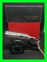 Unfired Vintage Modern Field Cannon Table Lighter Chrome With Original B... - $103.94