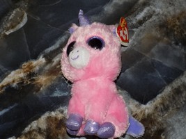 TY BEANIE BOO BOOS MAGIC PINK PURPLE UNICORN 6&quot; PLUSH TOY 2013 NEW RETIRED - $324.69 MXN