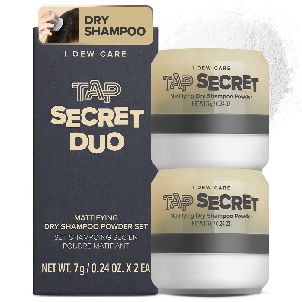 I Dew Care Dry Shampoo - Tap Secret Duo Gift set, With Black Ginseng, Non-aeros