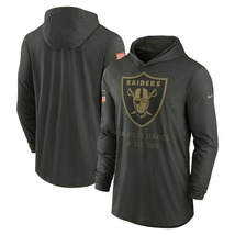  las vegas raiders 2025 salute to service sideline lightweight hoodie forest green main thumb200