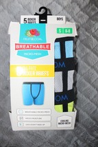 Fruit Of The Loom Breathable Micro Mesh Boys 5 Tag Free Boxer Briefs ~S(6-8) - £6.85 GBP