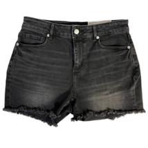 LOFT Womens The Cut Off Short Denim Jean Shorts Black Stretch Frayed 25/... - £22.25 GBP