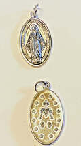 Our Lady of the Miraculous Silver tone  Image 1.5&quot; Medal, New from Italy... - $5.60 CAD