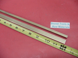 1 Pc of 2 Pieces 1/4&quot; x 1/2&quot; C360 BRASS FLAT BAR 12&quot; long Solid .25&quot; Mill Stock  - $47.70