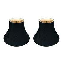 Royal Designs Set of 2 Twisted Pleat Bell Lamp Shade, Black, 6 x 14 x 12 - £136.15 GBP