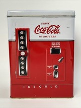 Vintage Coca Cola Vending Machine Tin Box Replica of 50&#39;s Coke Machine - £7.55 GBP