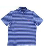 Polo Ralph Lauren Men&#39;s Pocket Polo Shirt L Blue White Black Stripes Cla... - $27.08 CAD