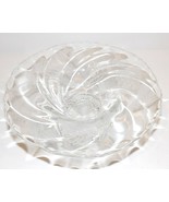 STUNNING VINTAGE SIGNED HEISEY GLASS ETCHED ROSE 6 1/2&quot; FOOTED DISH - $40.69 CAD