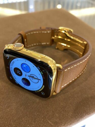 24k Gold Plated 45mm Apple Watch Series 9 Custom Stainless Steel GPS LTE O2 Item image 6