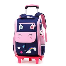 Student High capacity School bag Rolling Backpack kids Trolley bag school backpa - £89.66 GBP