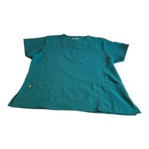 Wonderwink Green Four Stretch Ladies Scrub Top 2x Nursing Pockets Comfy ... - £17.18 GBP