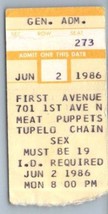 Vintage Meat Puppets Tupelo Chain Sex Ticket Stub June 2 1986 Minneapoli... - £27.68 GBP