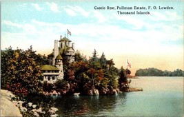 Vintage Castle Rest Pullman Estate Thousand Islands Postcard Antique Santway Art - $14.52