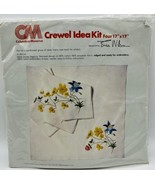 Columbia Minerva Crewel Idea Kit Erica Wilson 4 Napkins Floral 17x17 inc... - £22.28 GBP