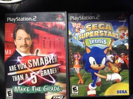Sega Superstars Tennis + Are You Smaterterthan A 5TH Grader (Playstation 2) PS2 - £11.66 GBP