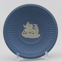 Wedgwood Jasperware Light Blue Small Pin Dish Plate Pegasus Muses 7.7 cm 3&quot; Wide - £20.30 GBP