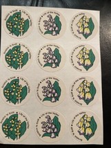 12 Vintage CTP MATTE Scratch &amp; Sniff Stickers 3 Lilly Of The Valley 1 Sheet - $24.69