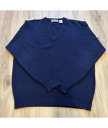 Cotton Traders North Winds Vintage Men&#39;s V-Neck 100% Lambswool Sweater B... - $41.01 CAD