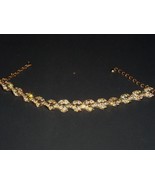 Necklace Choker Gold Tone Stones Costume Jewelry Vintage 1950&#39;s 1960&#39;s 1... - $379.94 MXN
